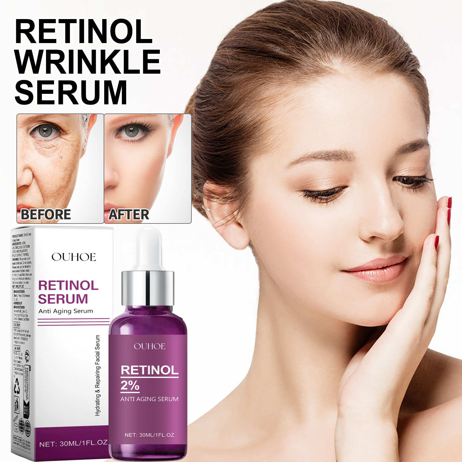 The Ordinary Serum Hyaluronic Acid - Siero Viso al Retinolo Anti-Rughe, Rassodante,