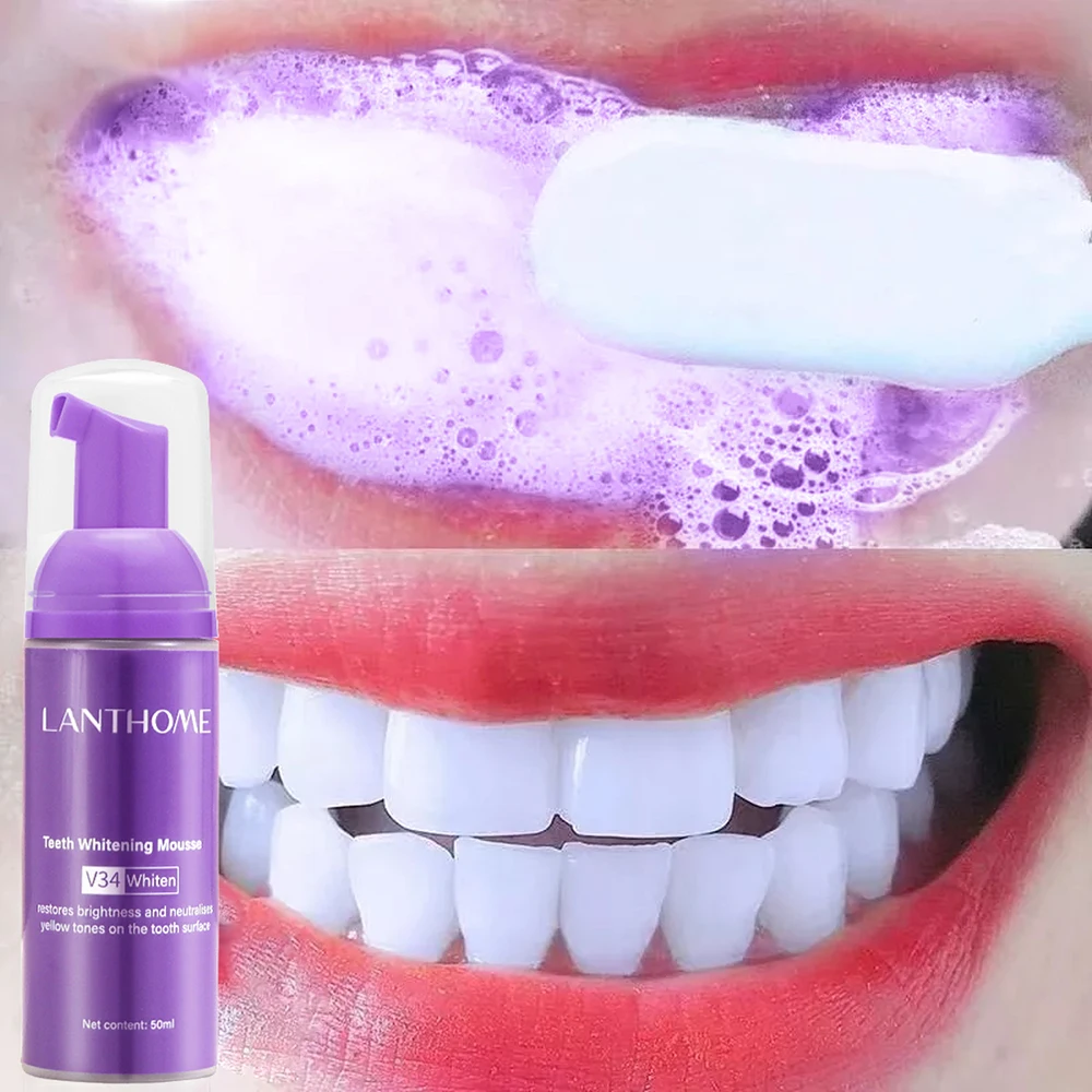 Teeth Whitening Uv - Mousse V34 dentifricio pulizia dei denti